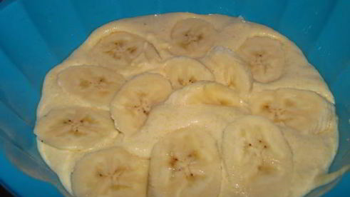 кукурузный кекс с бананом