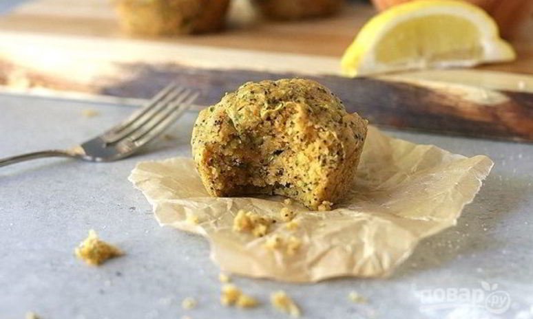 Рецепт лимонных кексов с цукини