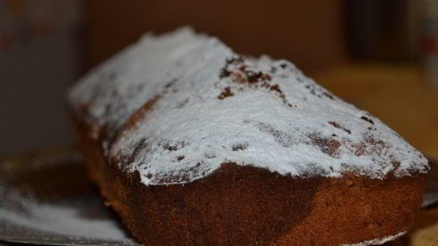 мраморный кекс с грецкими орехами