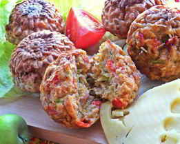 Несладкие кексы с кабачком и тыквой