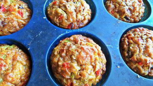 несладкие кексы с кабачком и тыквой