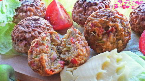 несладкие кексы с кабачком и тыквой