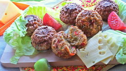 несладкие кексы с кабачком и тыквой