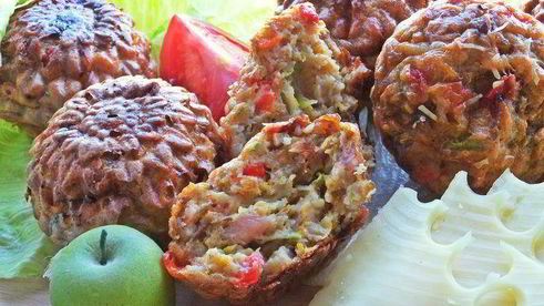 несладкие кексы с кабачком и тыквой