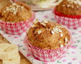 Постные банановые кексы с овсяными хлопьями