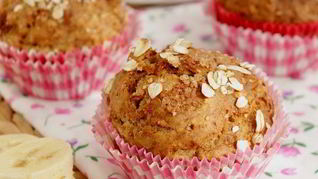 Постные банановые кексы с овсяными хлопьями