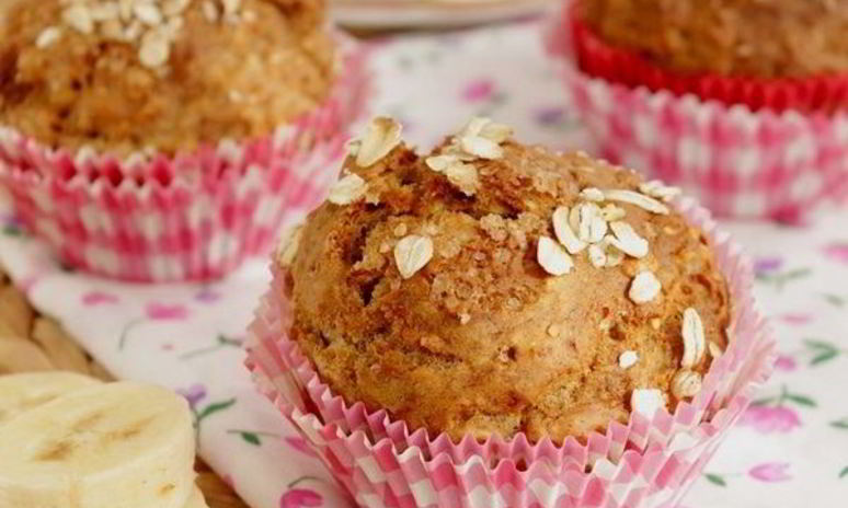 Рецепт постных банановых кексов с овсяными хлопьями