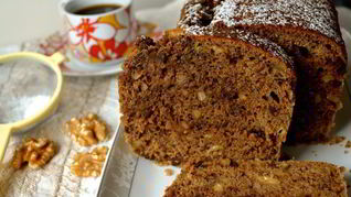 Шоколадно-банановый кекс с кофе