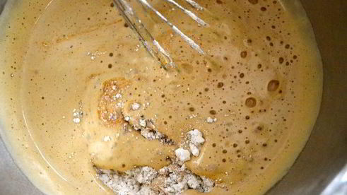 шоколадно-банановый кекс с кофе