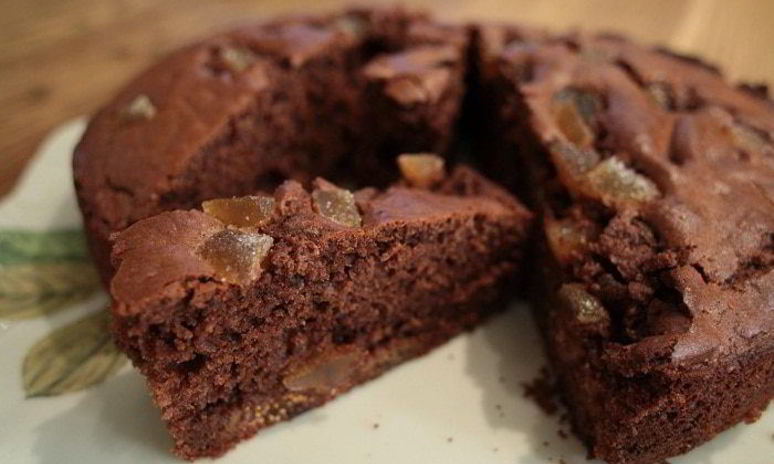 Рецепт шоколадного кекса с инжиром и имбирем