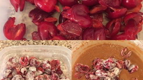 шоколадный кекс с кизилом