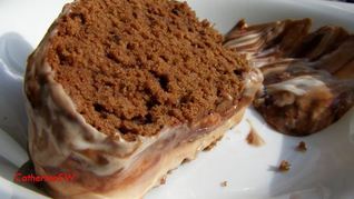 Шоколадный кекс с мраморной глазурью