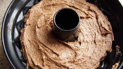 шоколадный кекс с мраморной глазурью