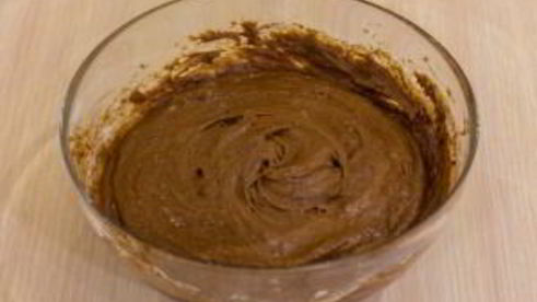 шоколадный кекс с творожным кремом