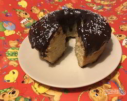 Яблочный кекс с шоколадом