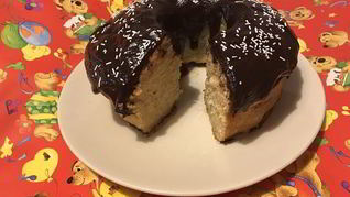 Яблочный кекс с шоколадом