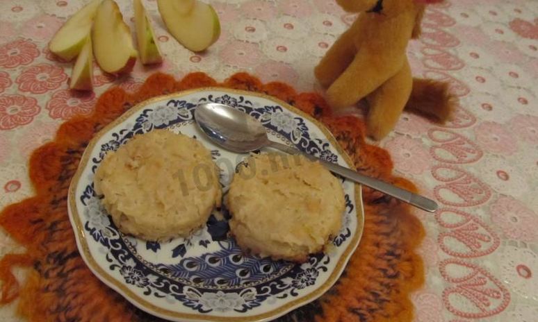 Рецепт яблочных кексов-пудингов без муки