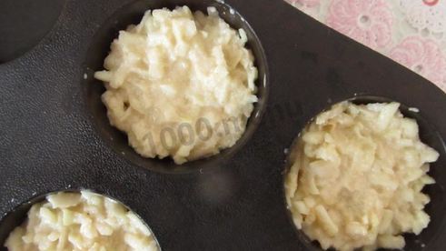 яблочные кексы-пудинги без муки