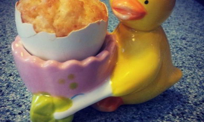 Рецепт яблочных пасхальных кексиков в скорлупе