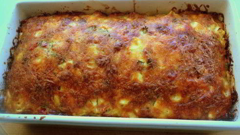 закусочный кекс с овощами и ветчиной