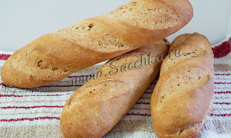 Рецепт багета с отрубями