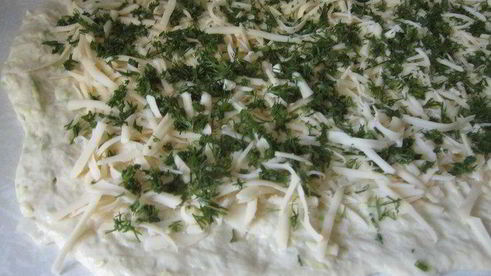 хлеб из кабачка с сыром и зеленью