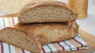 Хлеб на твороге с мукой