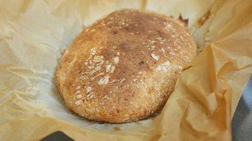 хлеб на твороге с мукой