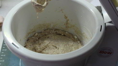 хлеб на твороге с мукой