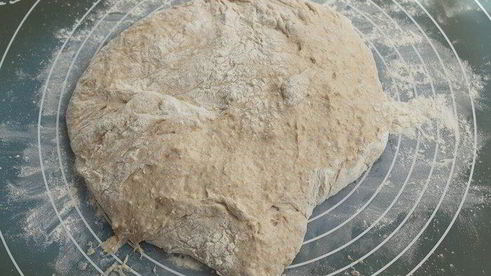 хлеб на твороге с мукой