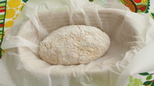 хлеб на твороге с мукой