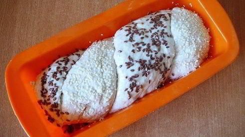 хлеб пшенично-ячменный с семенем льна и кунжутом