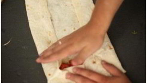 лаваш с адыгейским сыром и зеленью