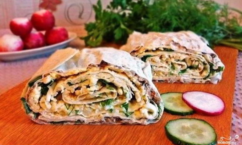 Рецепт лаваша с консервами