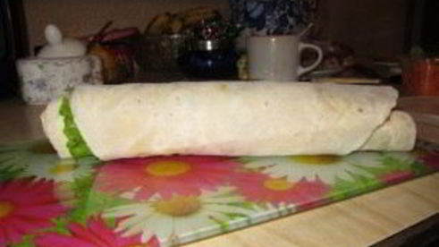 лаваш с корейской морковкой и сыром