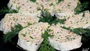 Лаваш с крабовыми палочками