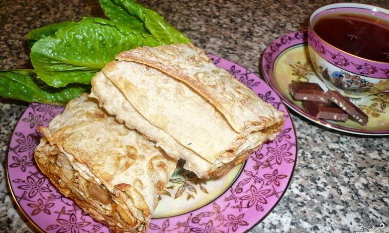 Рецепт лаваша с курицей и морковкой