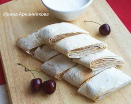 Лаваш с начинкой из куриной печени