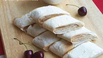 Лаваш с начинкой из куриной печени