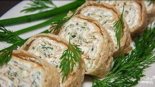 Лаваш с сыром и чесноком