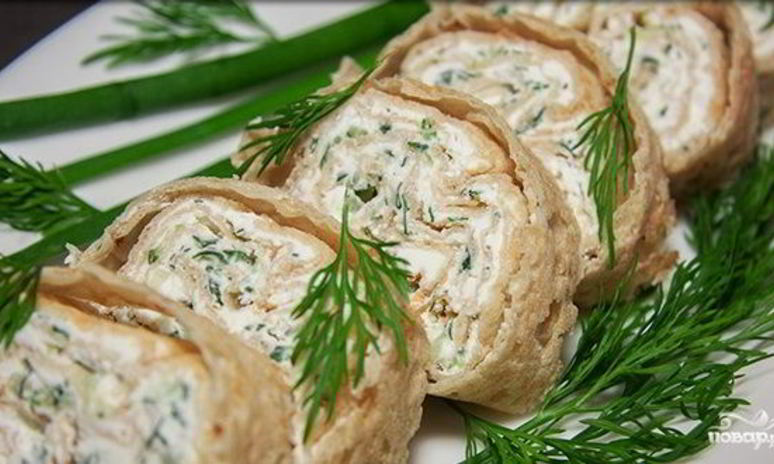 Рецепт лаваша с сыром и чесноком