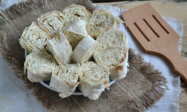 Рецепт лаваша с сыром и укропом