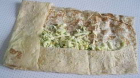 лаваш с сыром, яйцом и зеленью