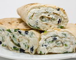 Лаваш с творогом и зеленью