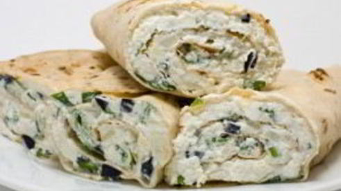 лаваш с творогом и зеленью