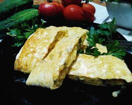 Лаваш запеченный с сыром в духовке