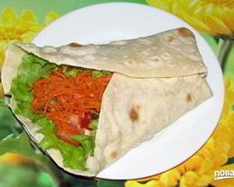 Начинка для лаваша с корейской морковкой