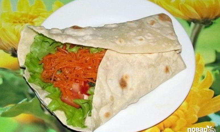 Рецепт начинки для лаваша с корейской морковкой