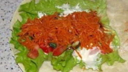 начинка для лаваша с корейской морковкой