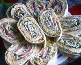 Закуска из лаваша с мясным фаршем